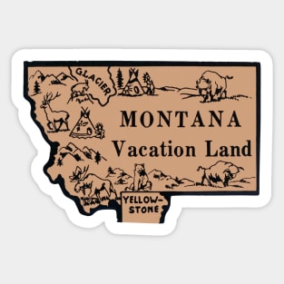 1940s Montana, Vacation Land Sticker